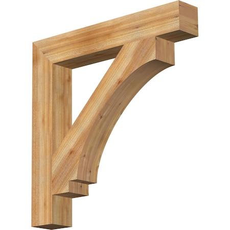 Ekena Millwork Imperial Block Rough Sawn Bracket, Western Red Cedar, 6"W x 40"D x 40"H BKT06X40X40IMP05RWR